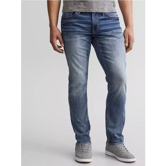 BKE Mason Jeans Men's 36x32 TAPER STRETCH Leg Distressed Denim Classic Fit - Picture 1 of 15